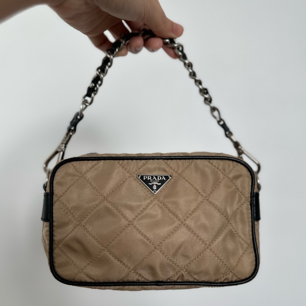 PRADA Quilted Tessuto Mini Vintage Bag